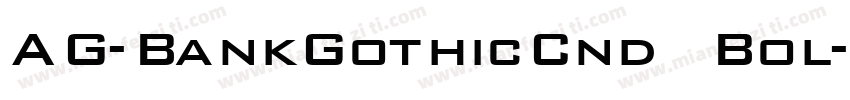 AG-BankGothicCnd Bol字体转换